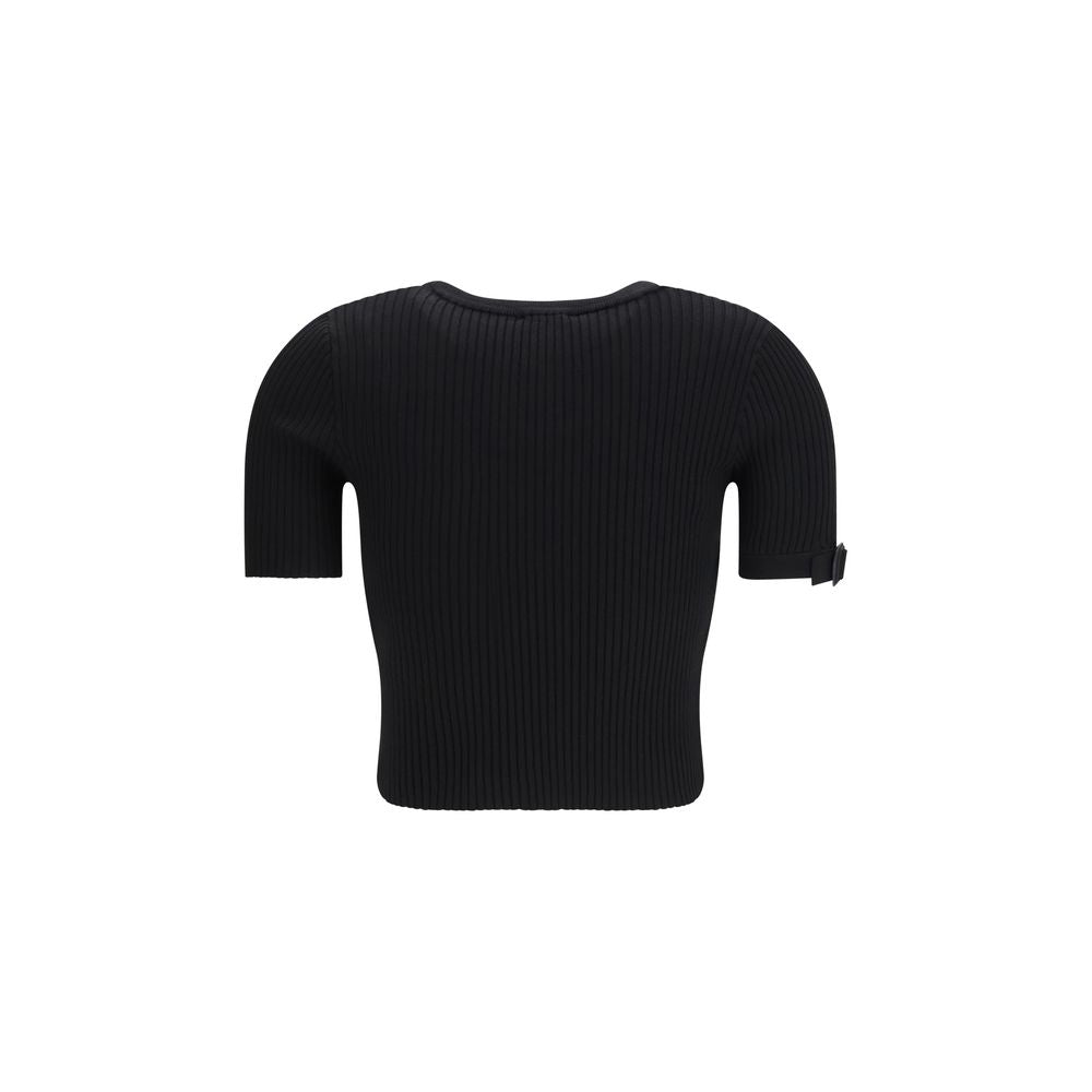 Black Viscose T-Shirt