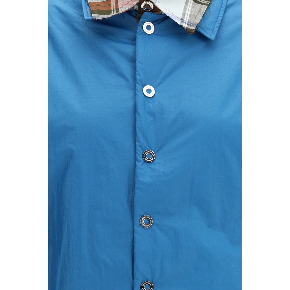 Blue Polyamide Dress Shirt