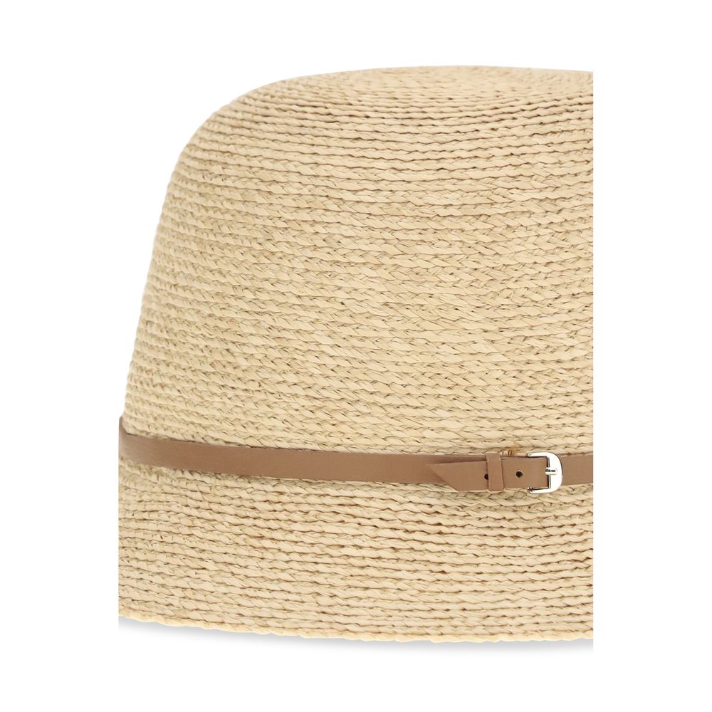 Beige Raffia Hat