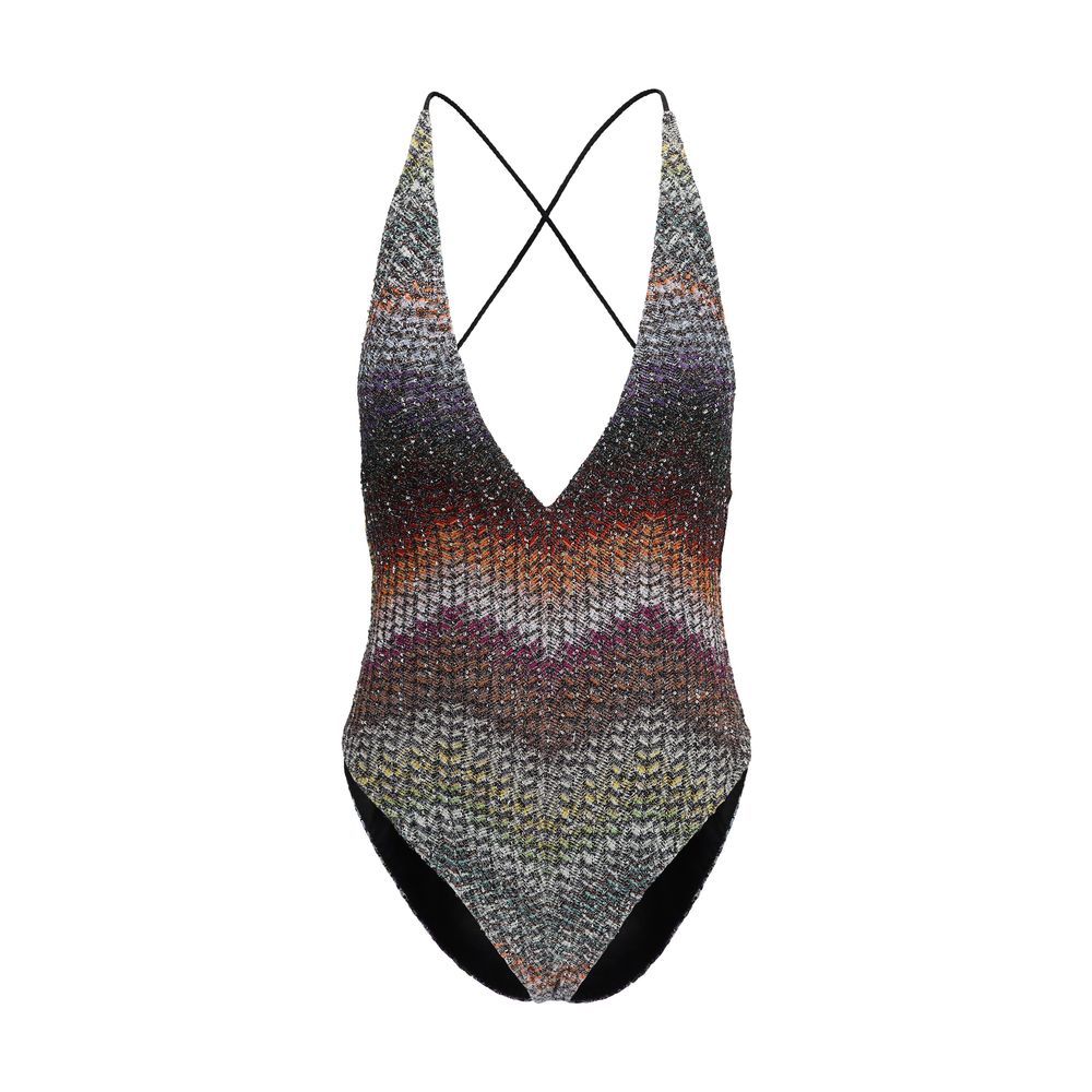 Multicolor Rayon One-Piece Swimsuit