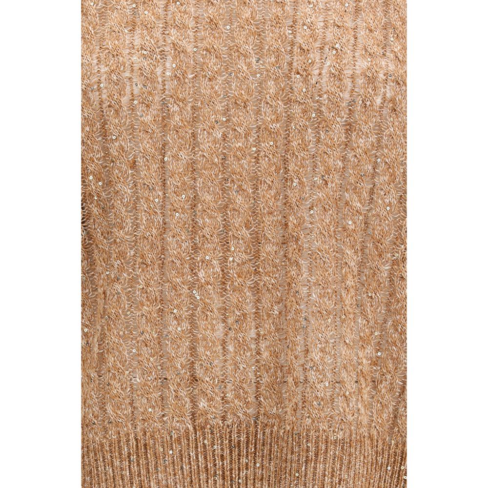 Brown Linen Sweatshirt