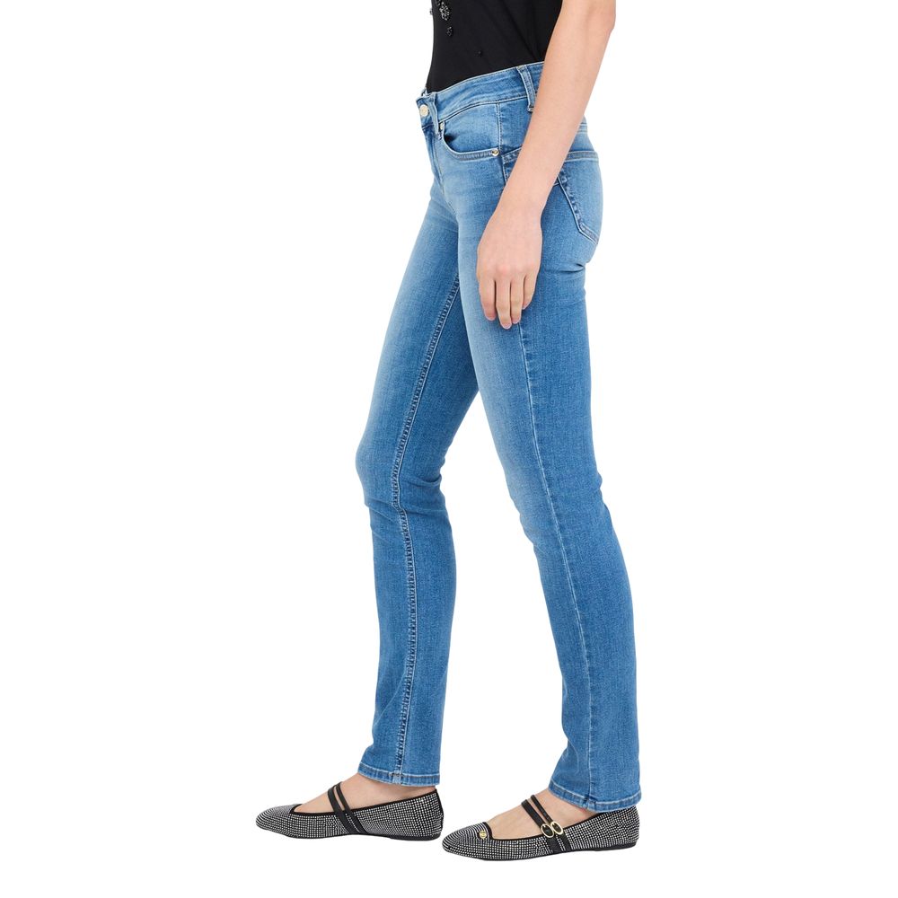 Light Blue Cotton Skinny Jeans