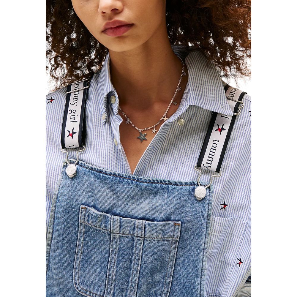 Blue Recycled Cotton Rompers
