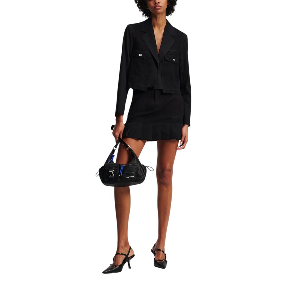 Black Polyester Blazer