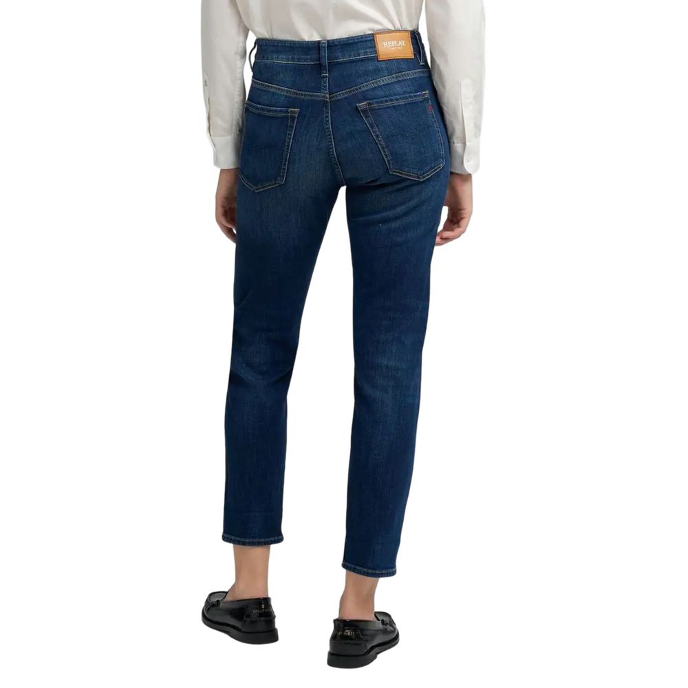 Blue Cotton Skinny Jeans