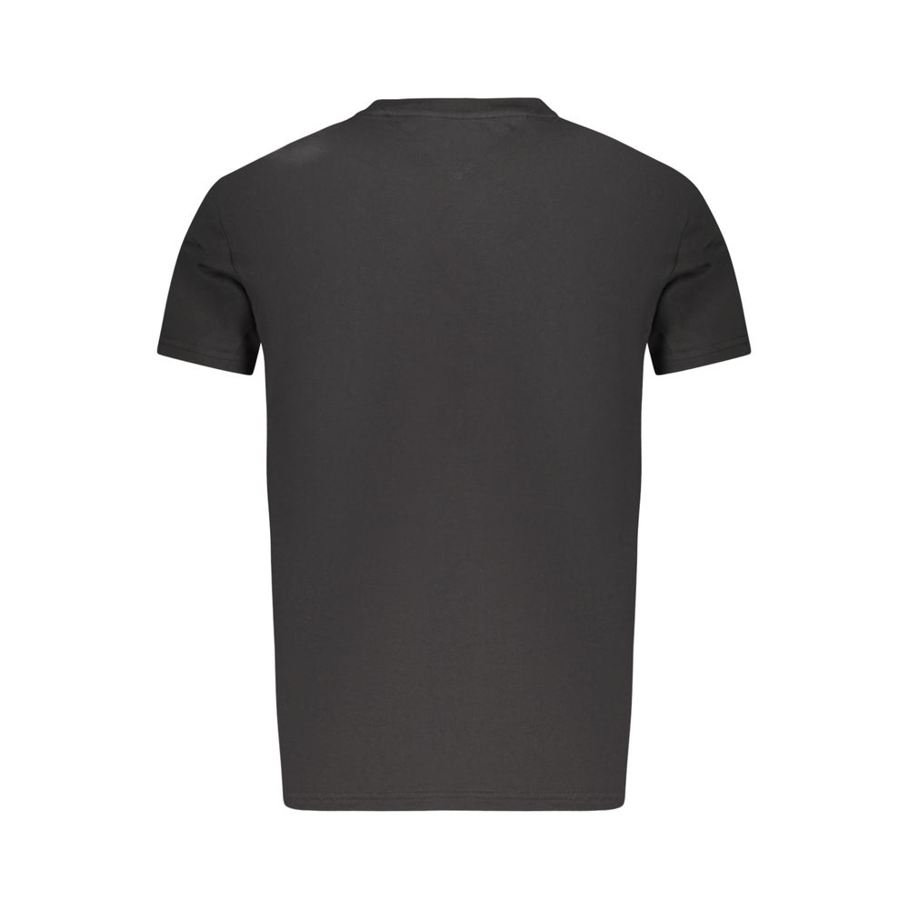 Black Cotton Men T-Shirt