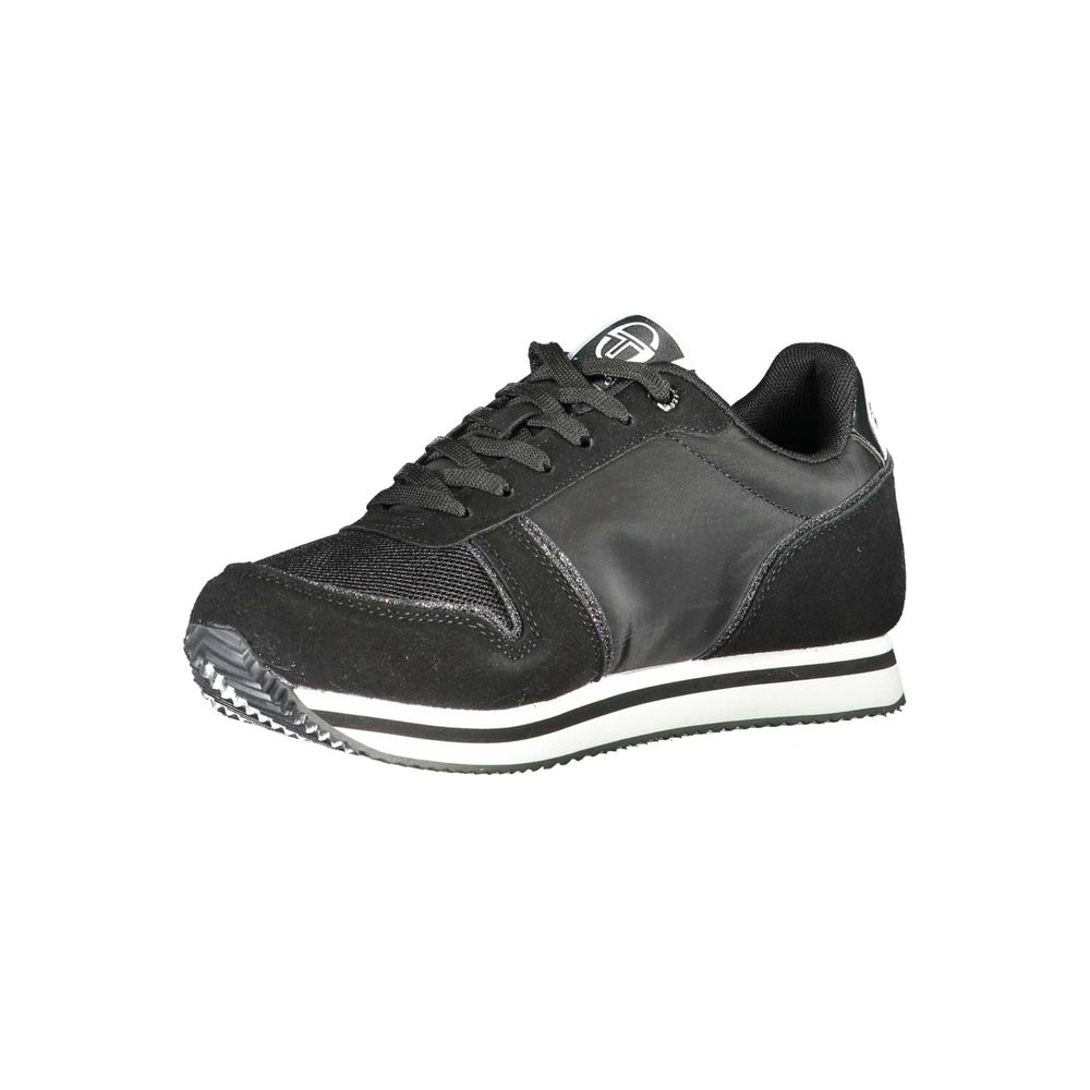 Black Polyurethane Women Sneaker