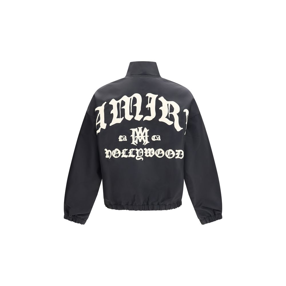 Black Nylon Bomber