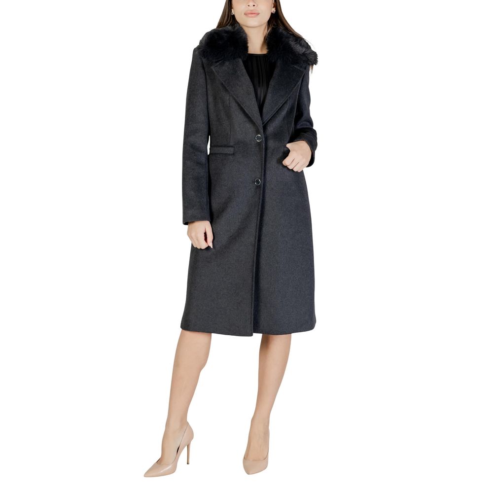Gray Polyester Coat