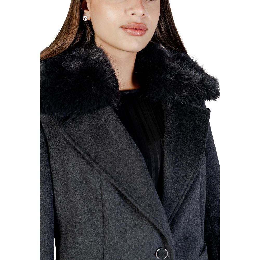 Gray Polyester Coat