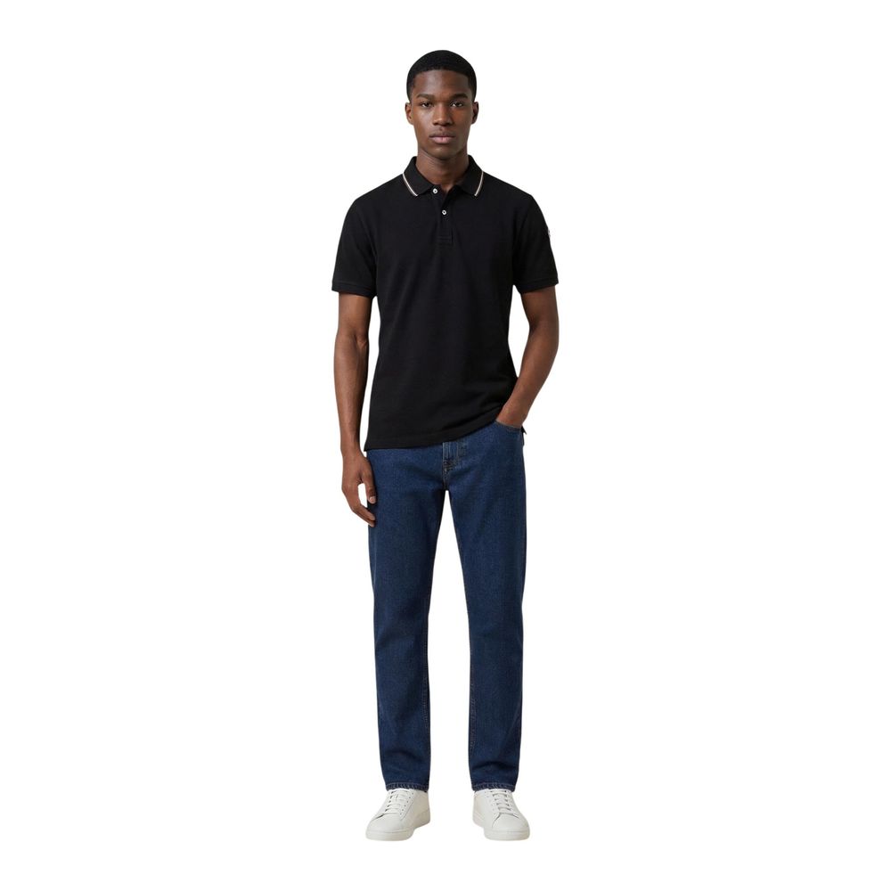 Black Cotton Polo Shirt