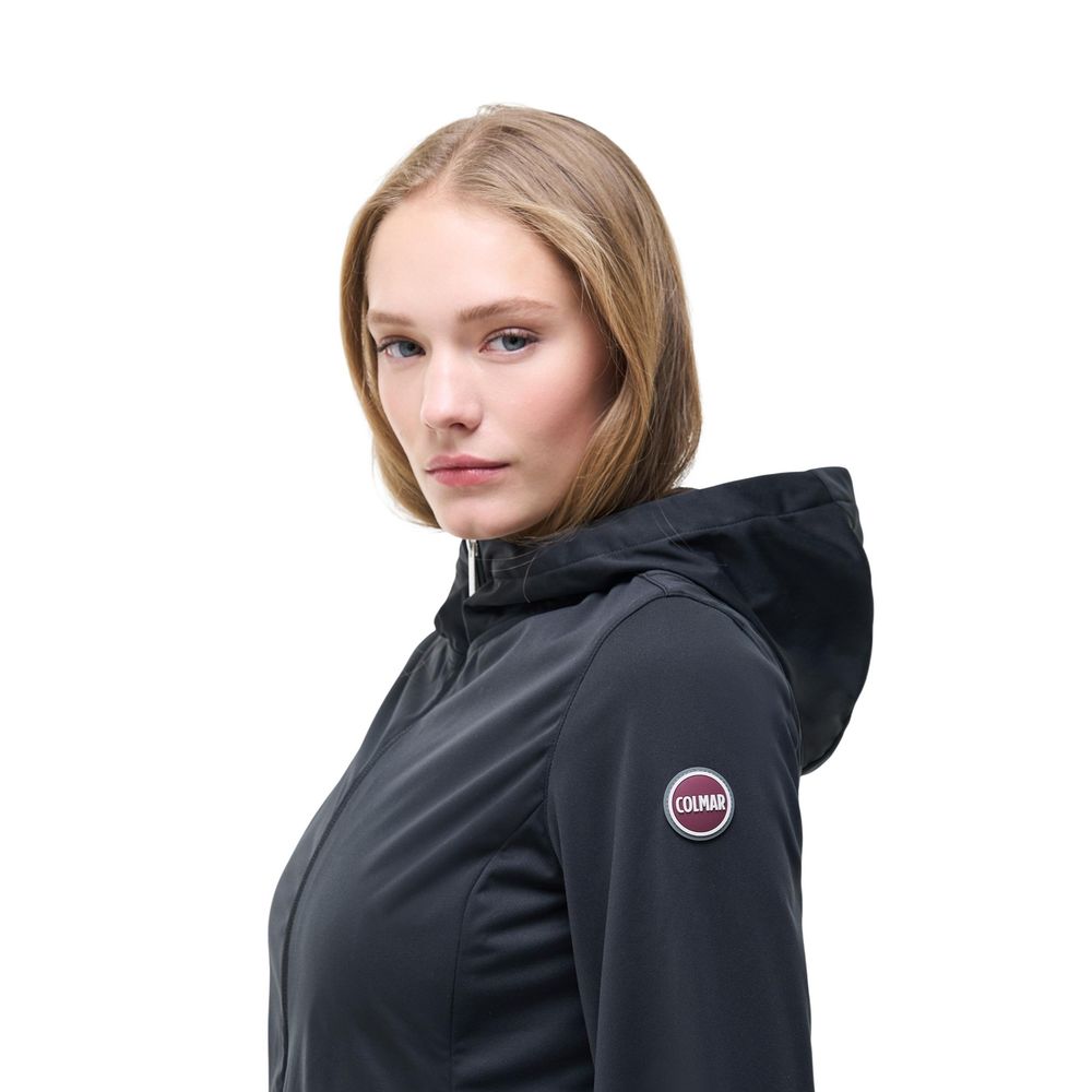 Black Polyester Shell Jacket