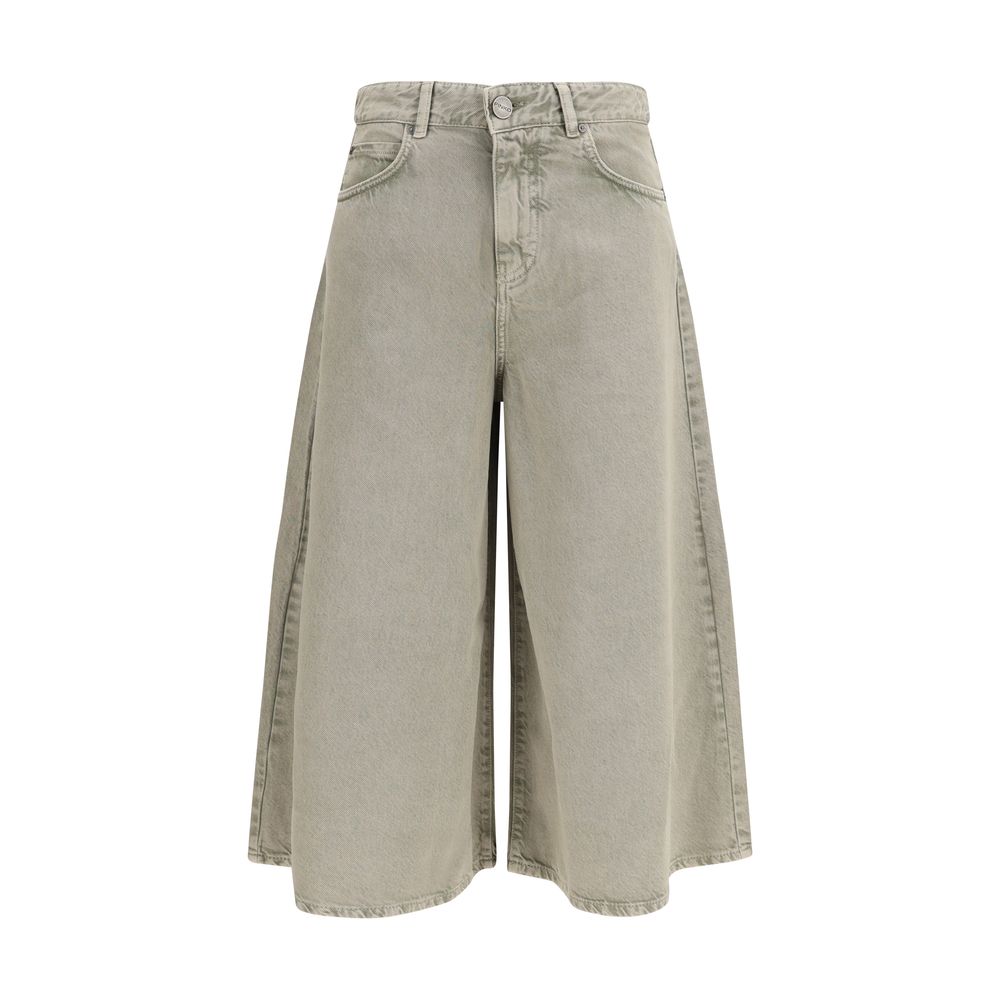 Beige Lyocell Bermuda Shorts