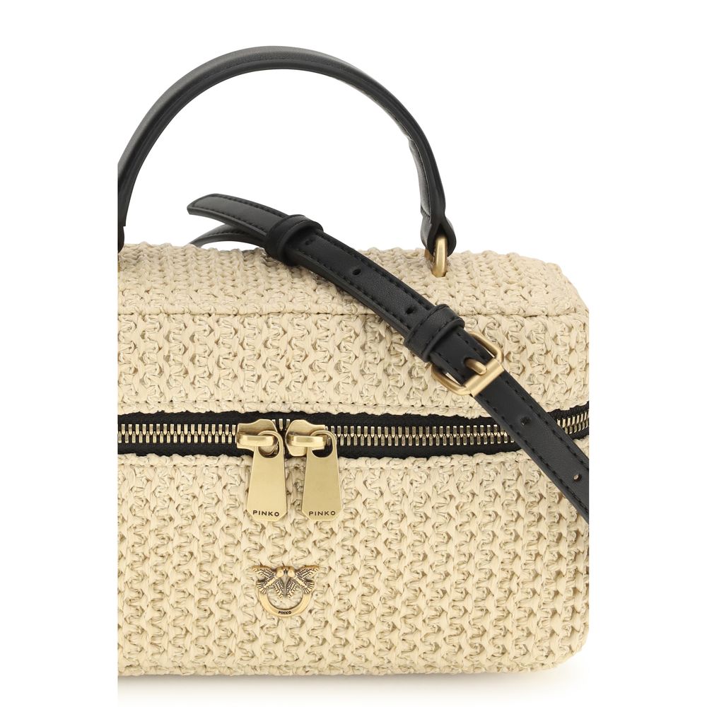 Beige Raffia Handbag