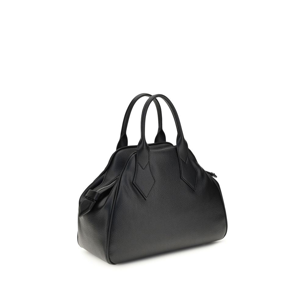 Black Polyurethane Handbag