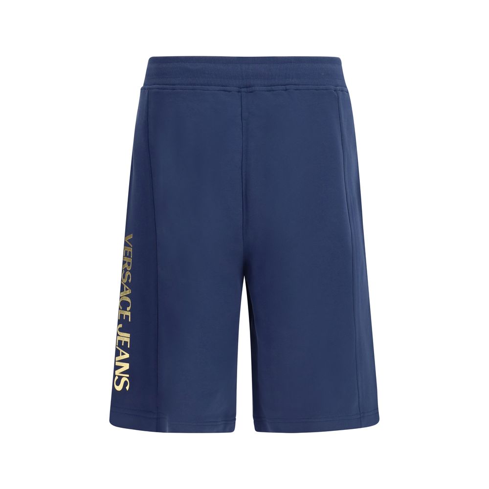 Blue Cotton Bermuda Shorts