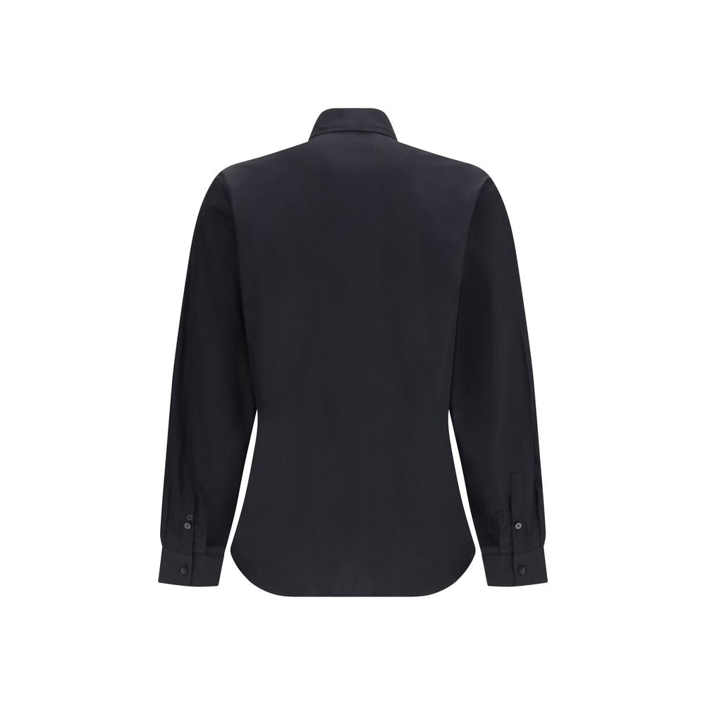 Black Cotton Dress Shirt