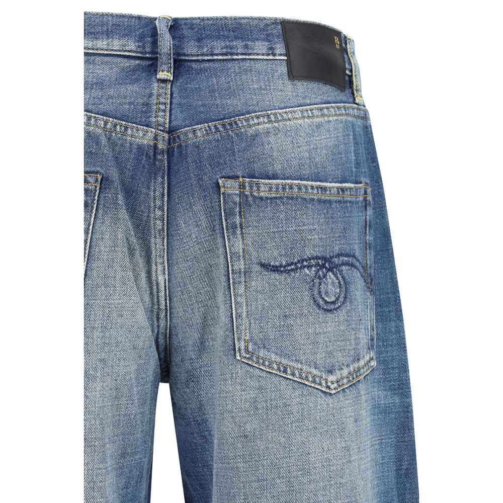 Blue Cotton Relaxed Fit Jeans