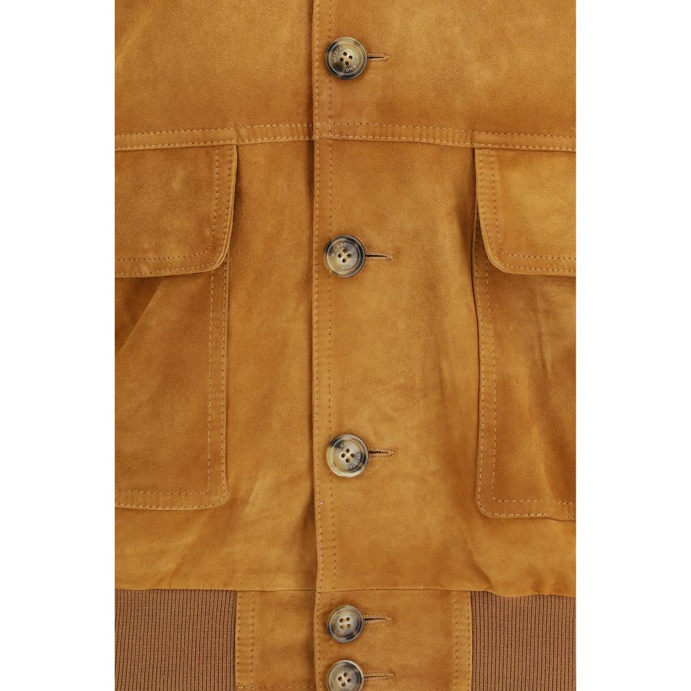 Brown Goatskin Bomber