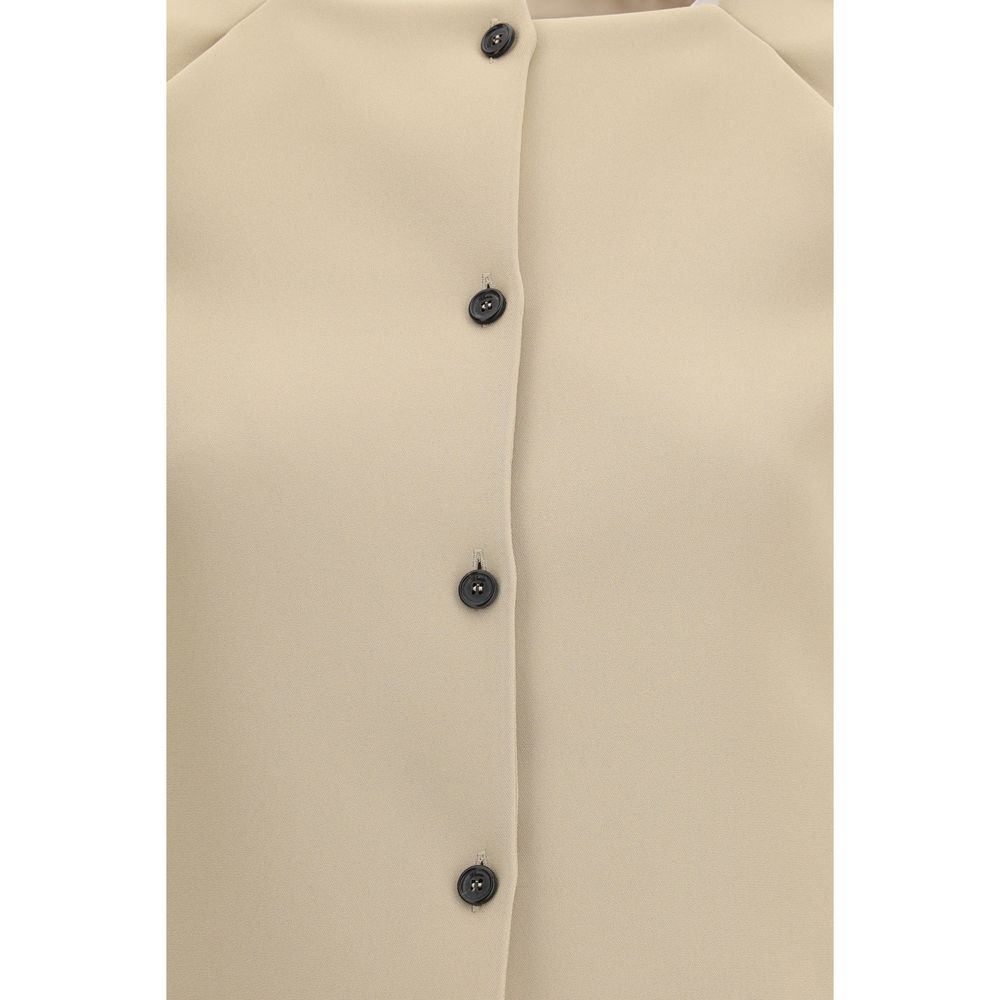 Beige Polyester Coat