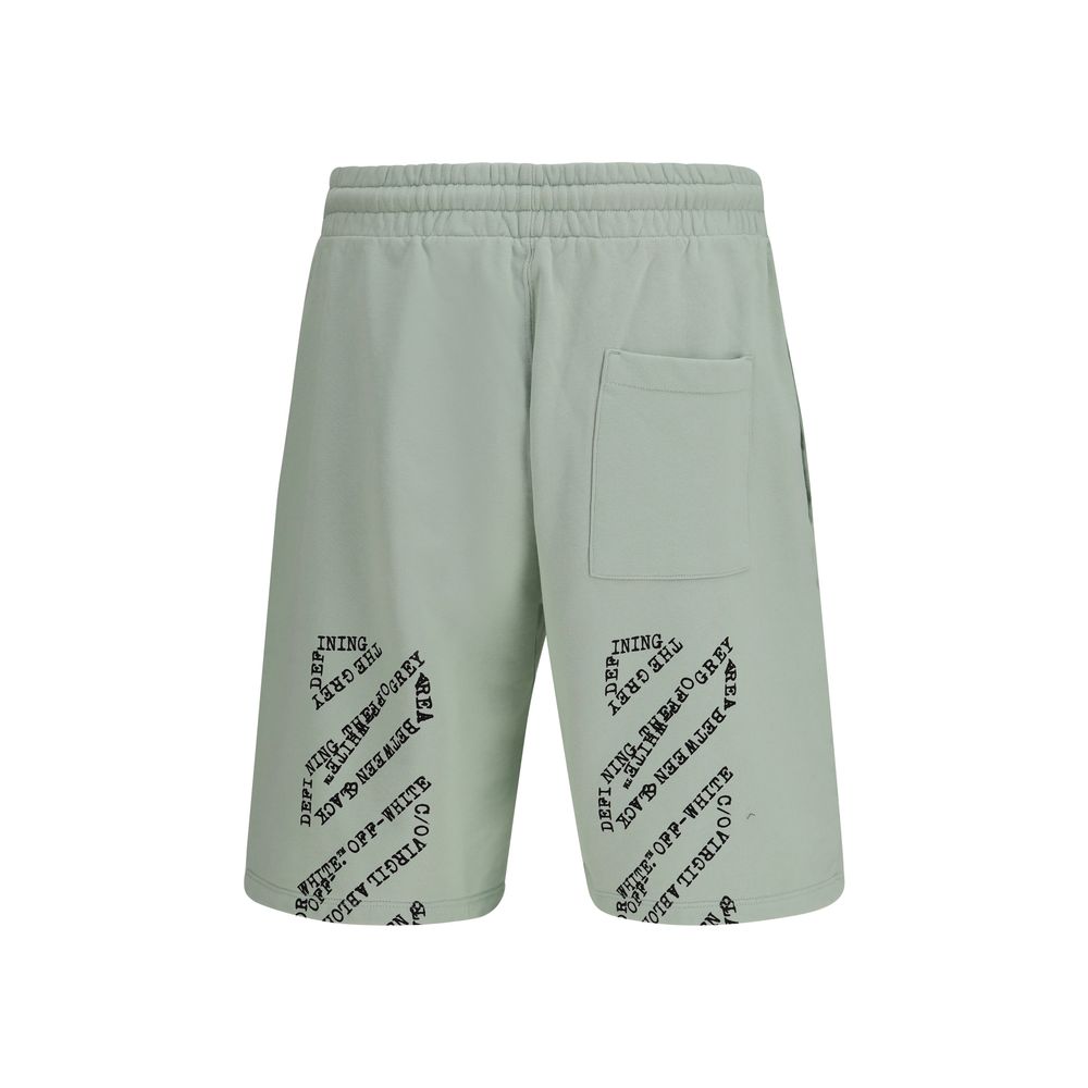 Bicolor Cotton Bermuda Shorts