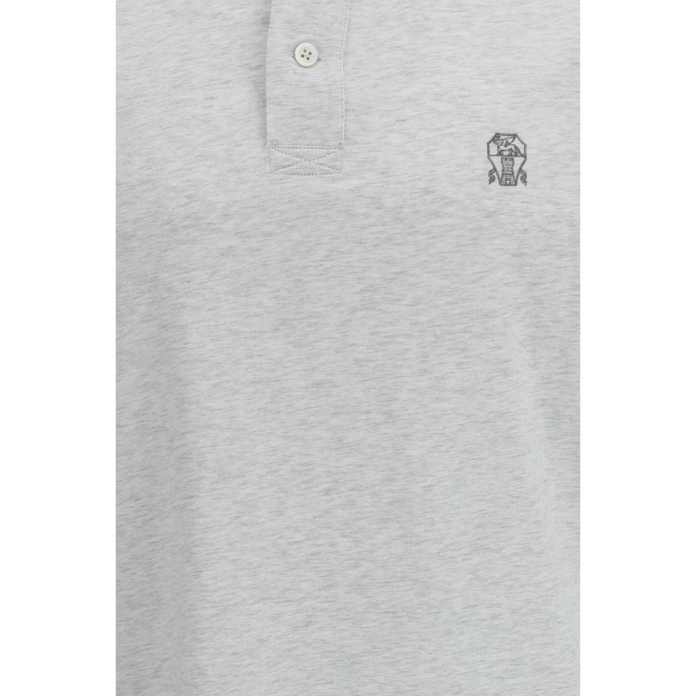 Gray Cotton Polo Shirt