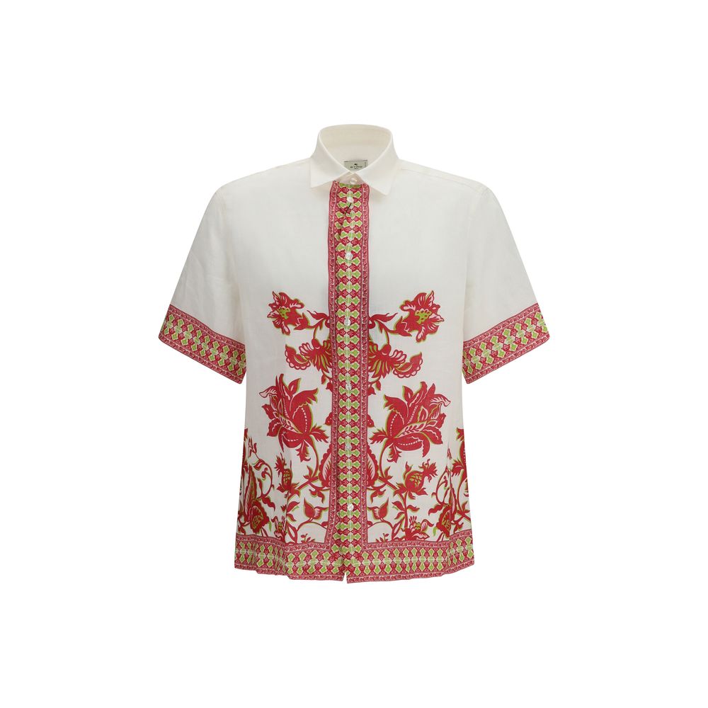 Multicolor Linen Shortsleeve Shirt