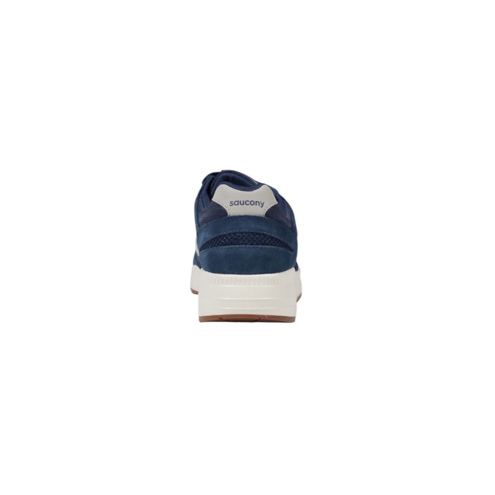 Blue Leather Athletic Sneakers