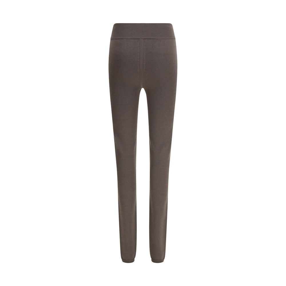 Gray Fleece Wool Leggings