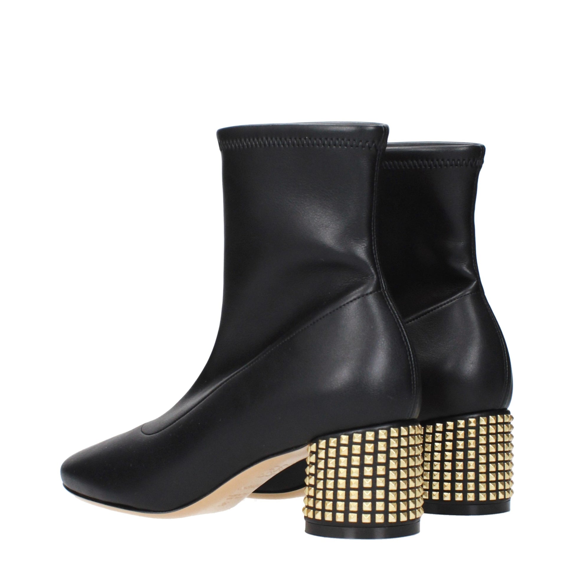 Black Leather Ankle Boots