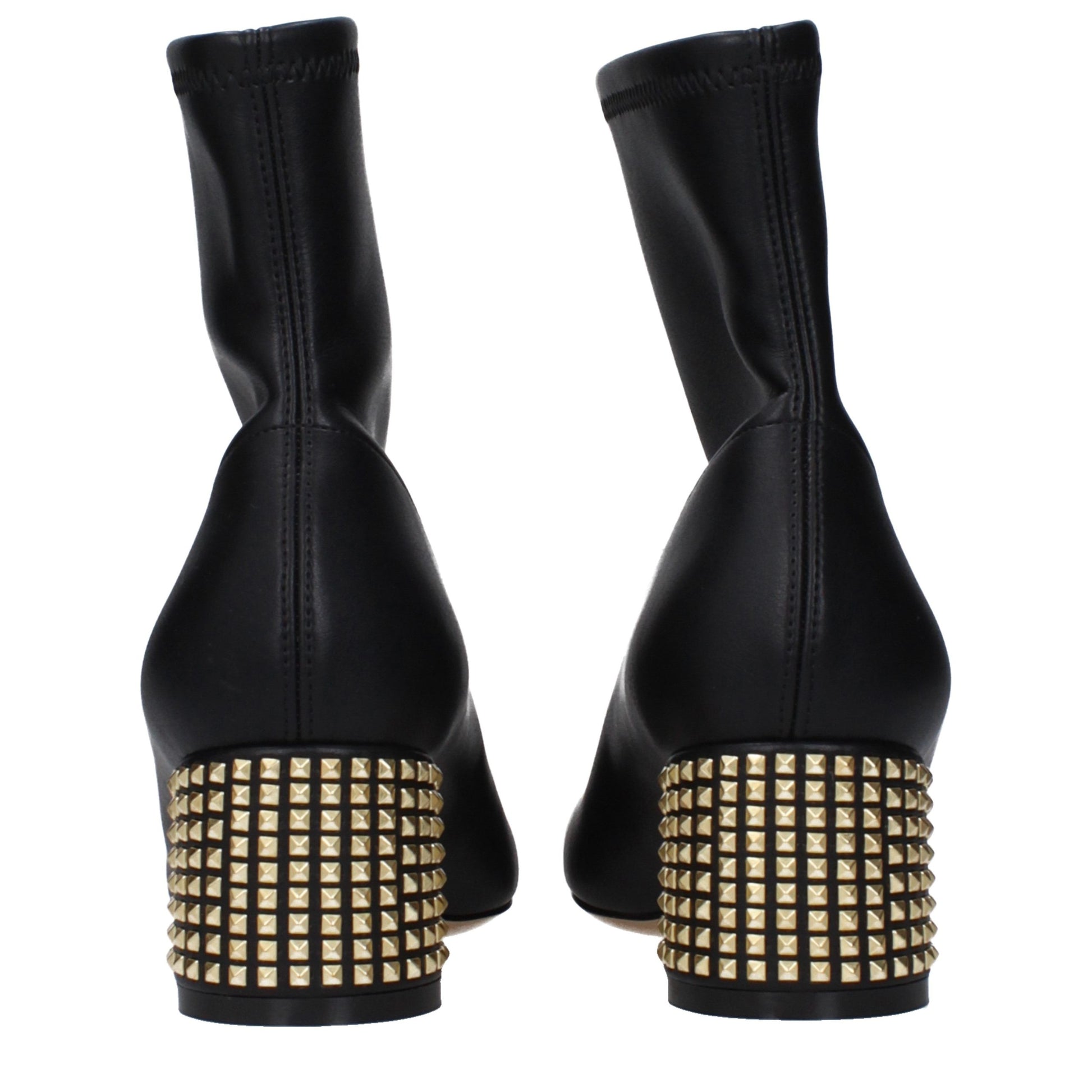 Black Leather Ankle Boots