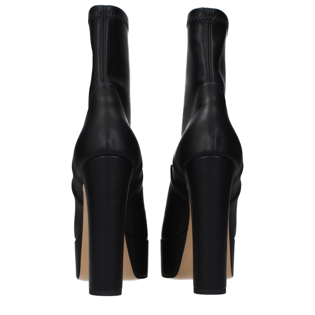 Black Leather Ankle Boots