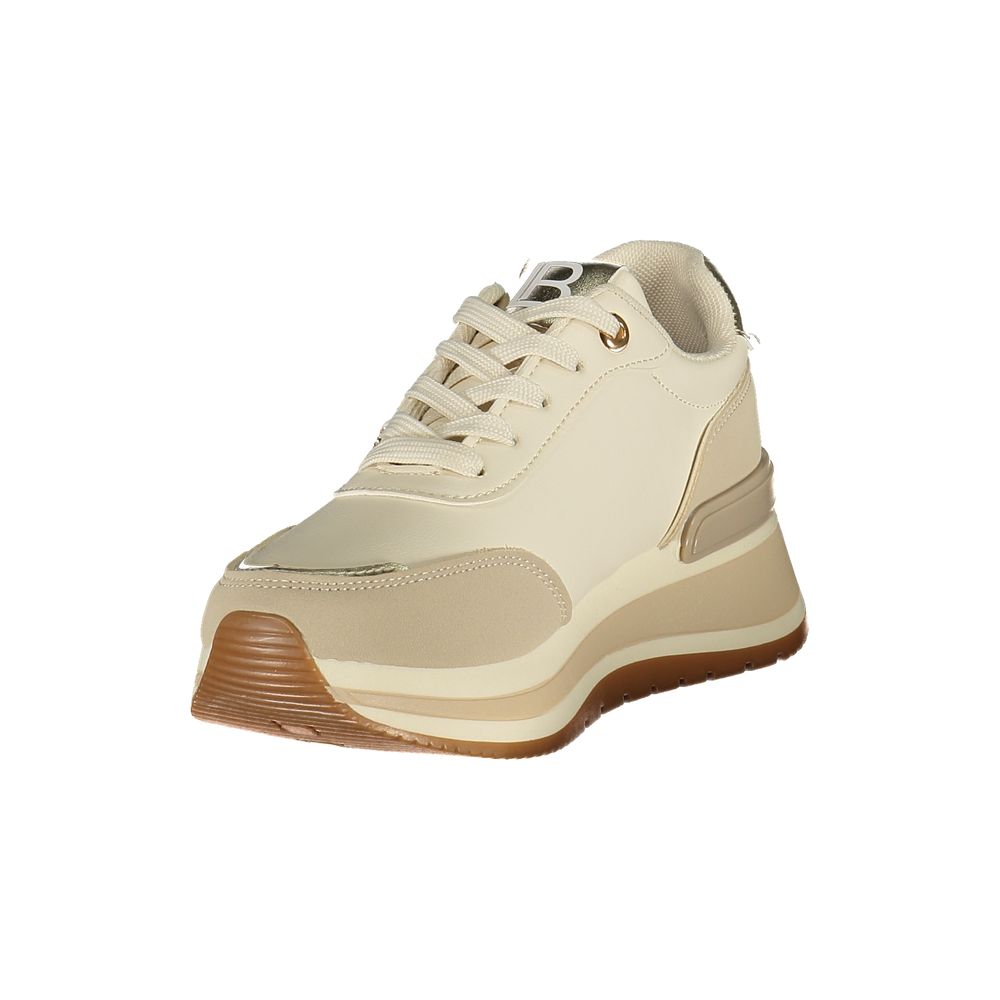 Beige Polyurethane Women Sneaker
