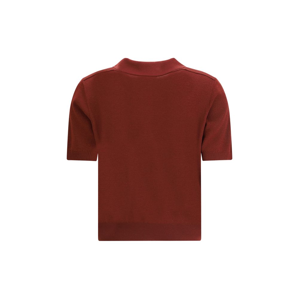 Bordeaux Wool Polo Shirt
