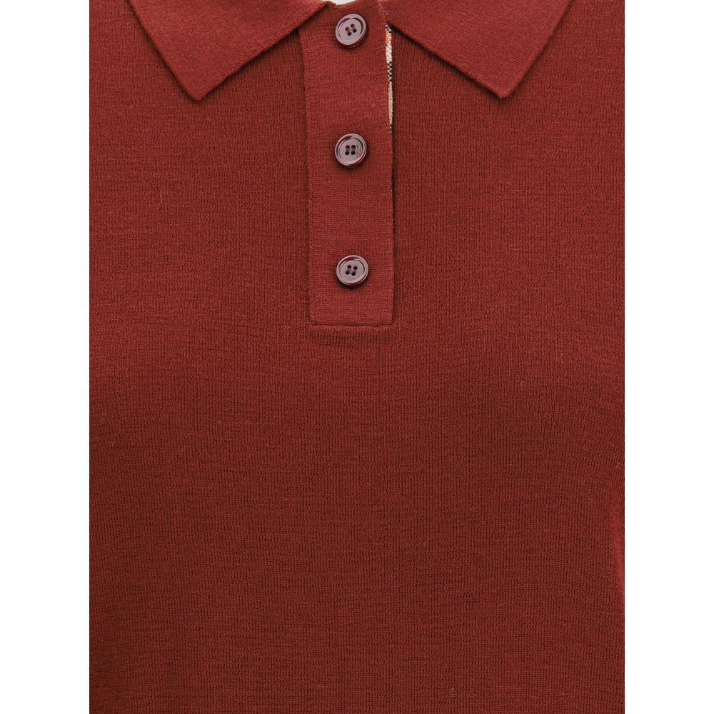 Bordeaux Wool Polo Shirt
