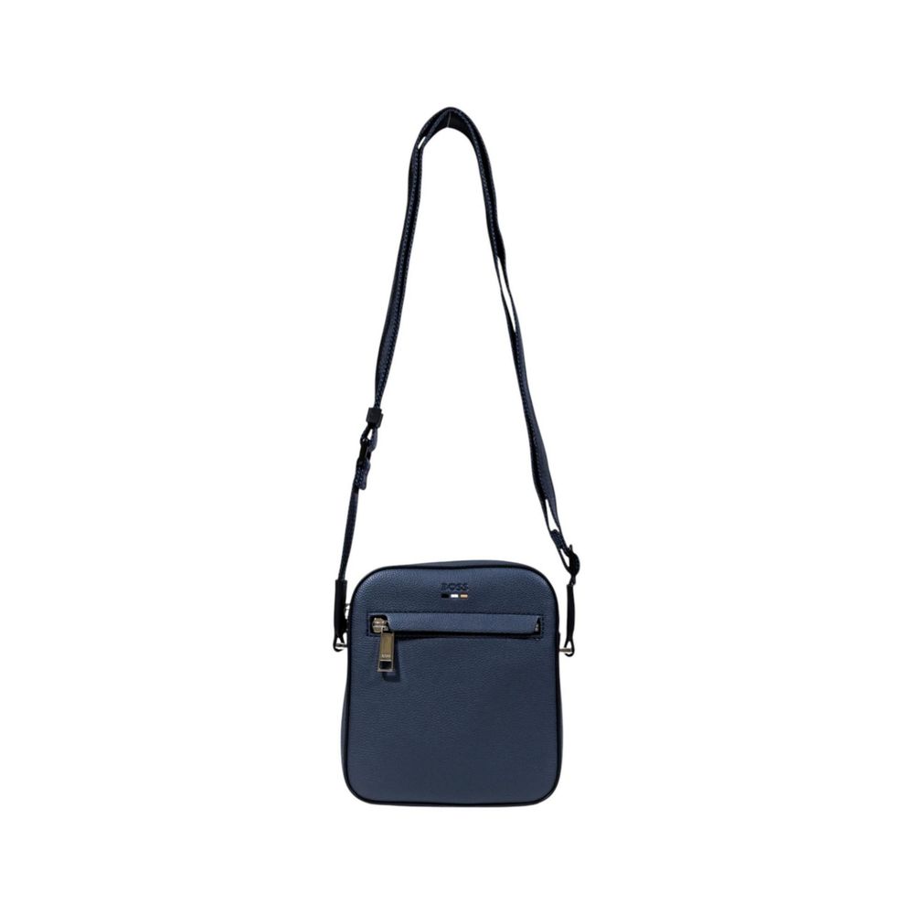 Blue Recycled Polyurethane Messenger Bag