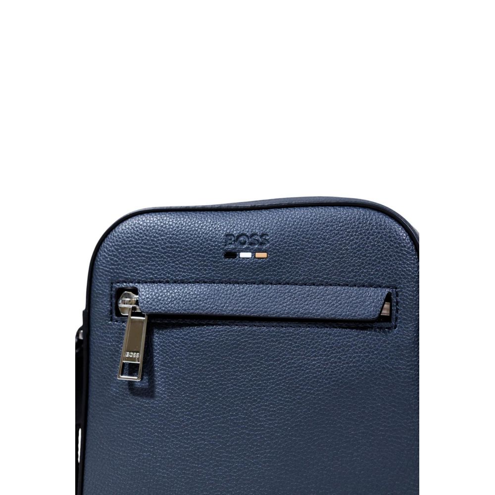 Blue Recycled Polyurethane Messenger Bag