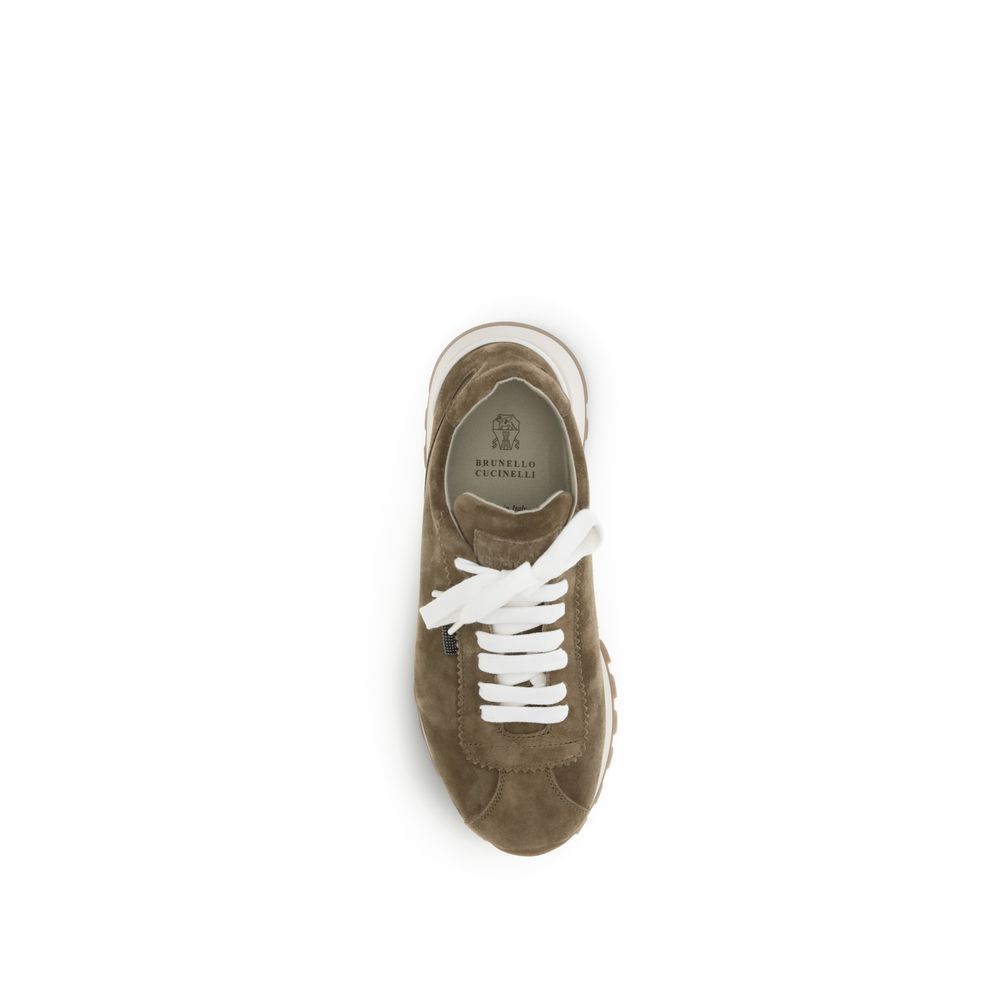 Brown Calf Leather Bos Taurus Platform Sneakers
