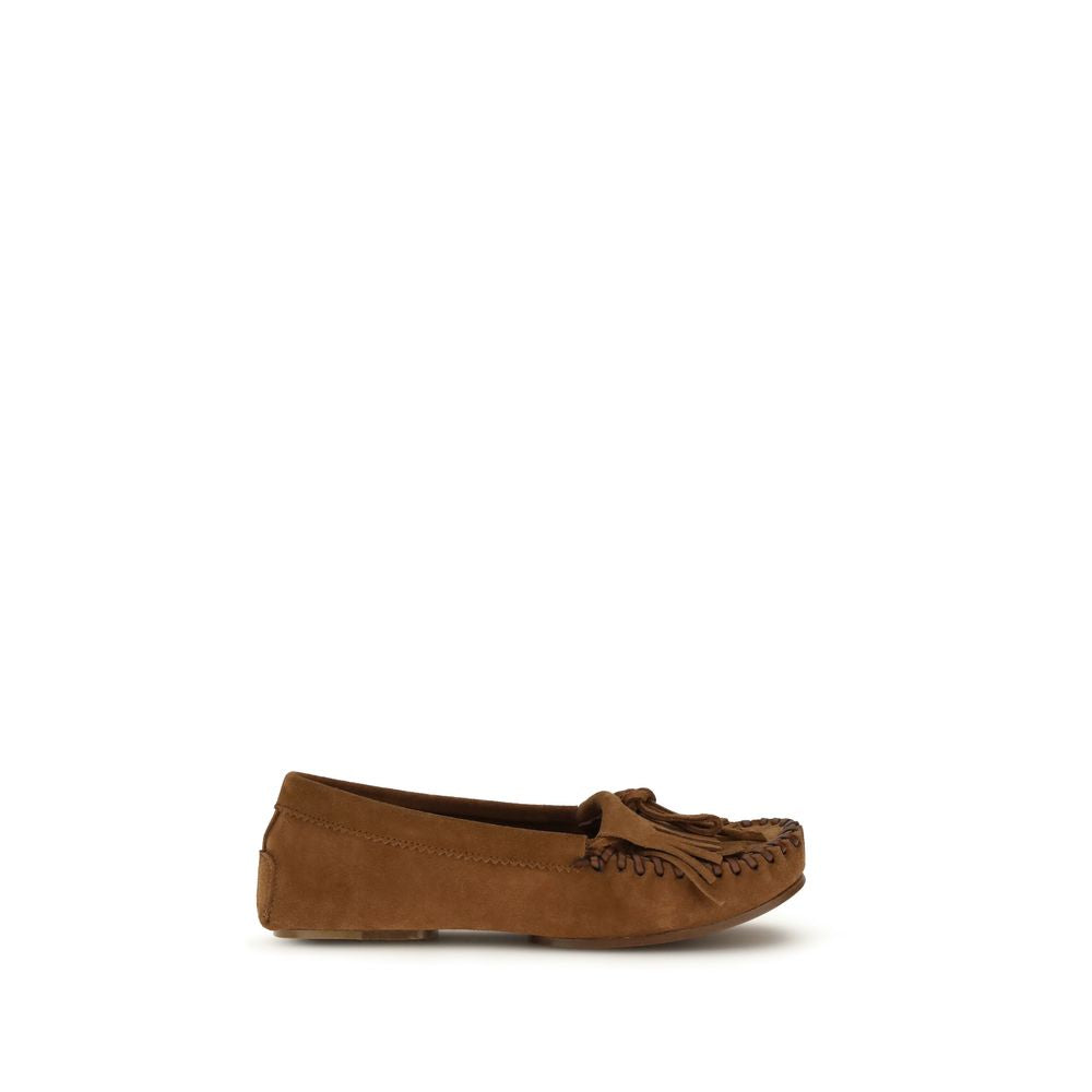 Brown Calf Leather Bos Taurus Slip-On Loafers