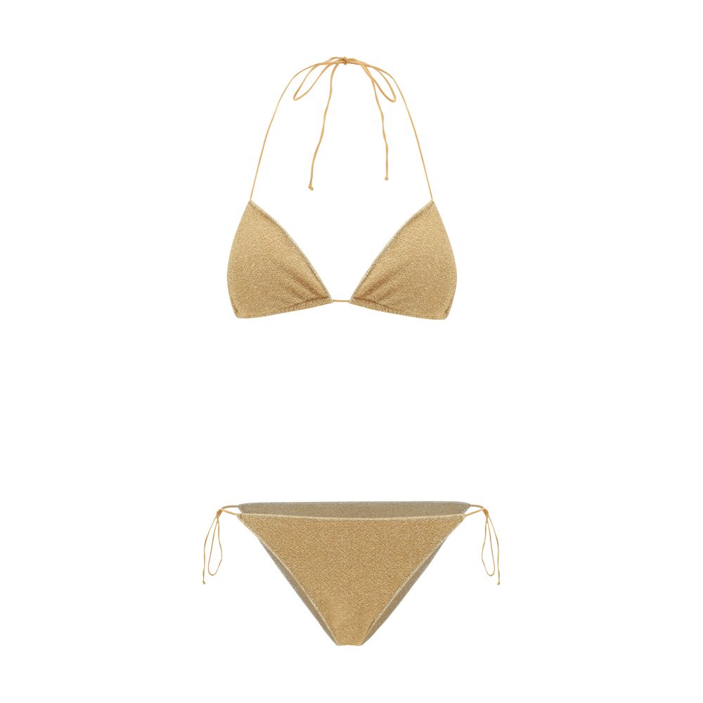 Gold Elastane Bikini