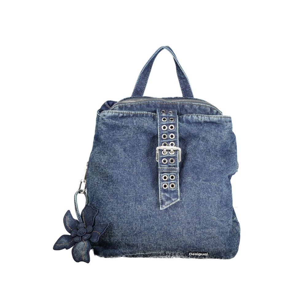 Blue Cotton Women Backpack