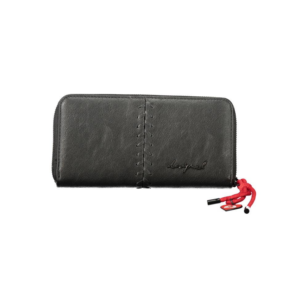 Black Polyurethane Women Wallet