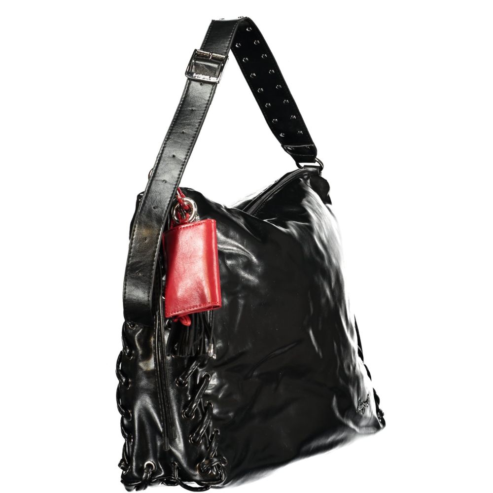 Black Polyurethane Women's Handbag