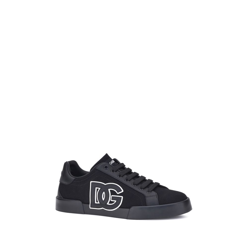 Black Calf Leather Bos Taurus Low Top Sneakers