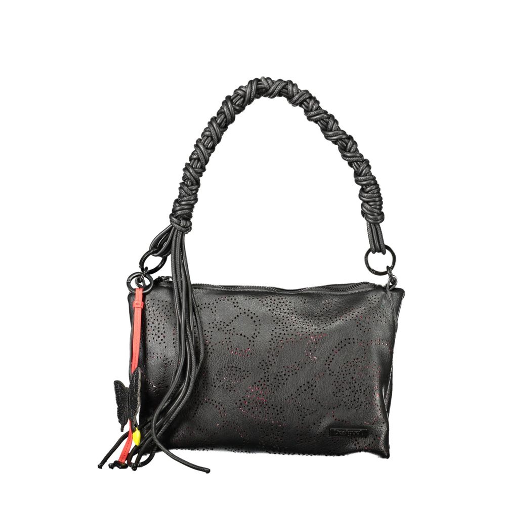 Black Polyurethane Women's Handbag