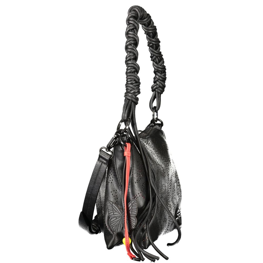 Black Polyurethane Women's Handbag