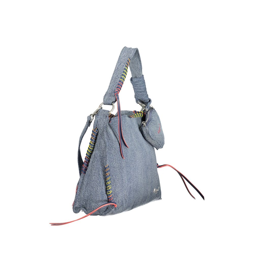 Azzurro Cotton Women Handbag