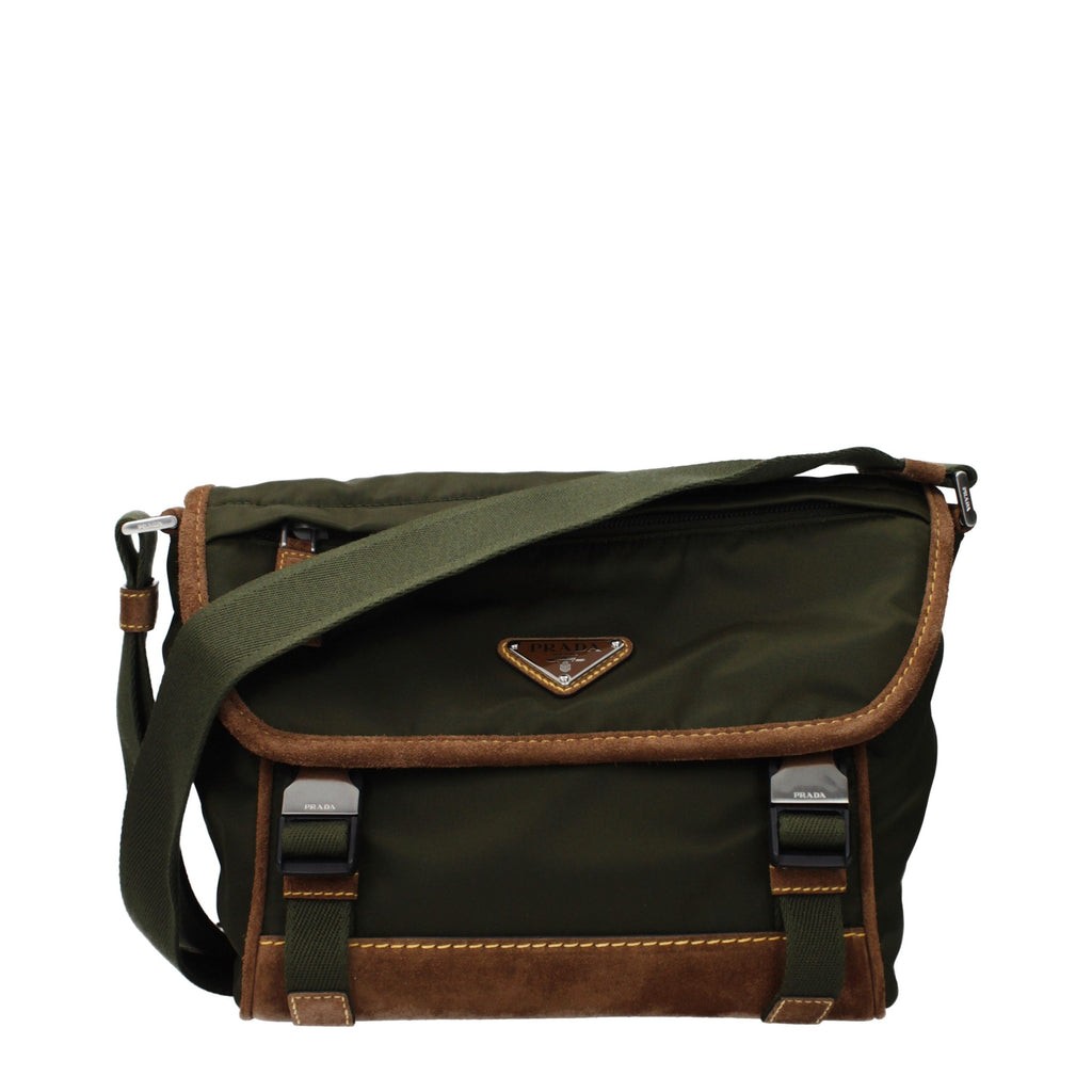 Green Fabric Crossbody Bag