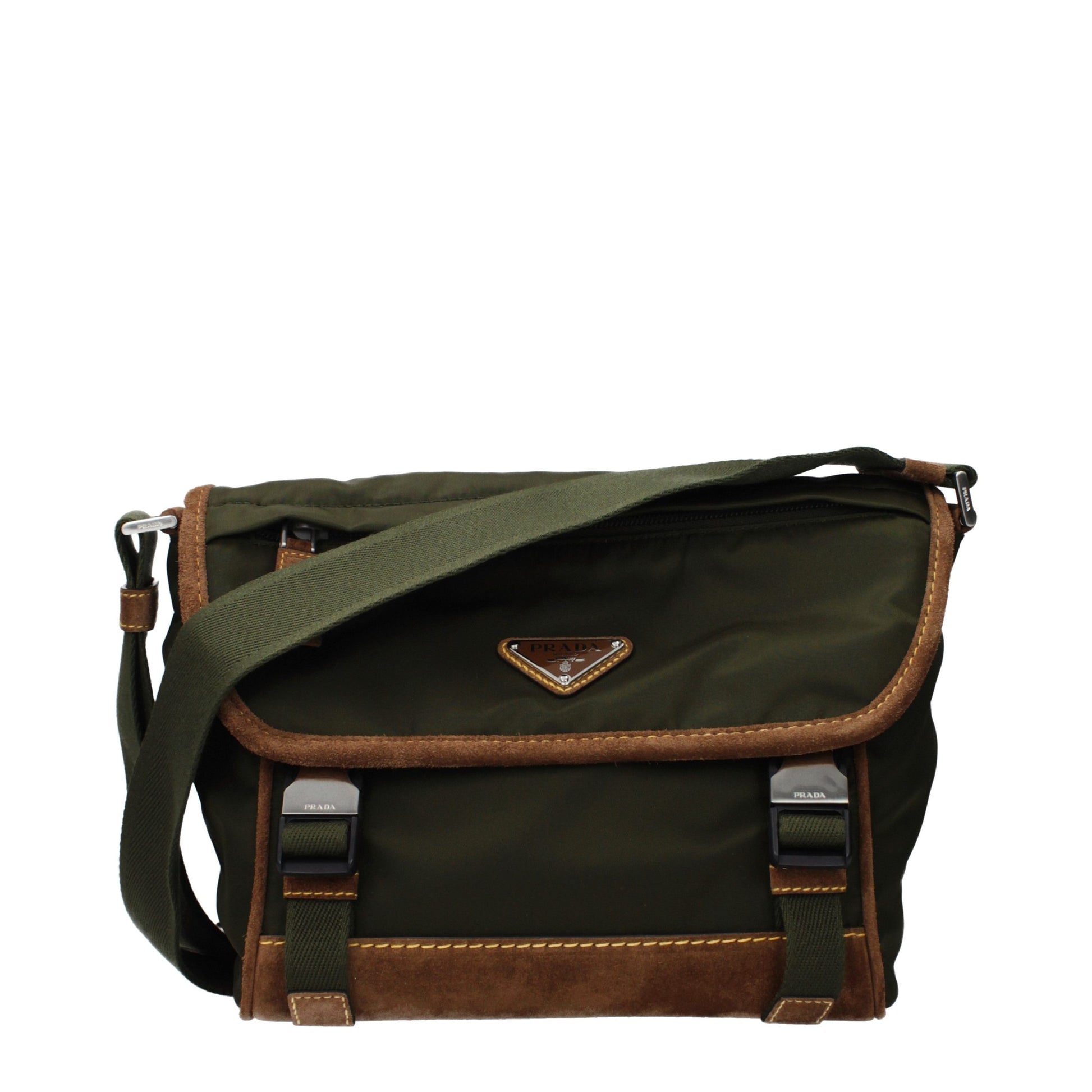 Green Fabric Crossbody Bag