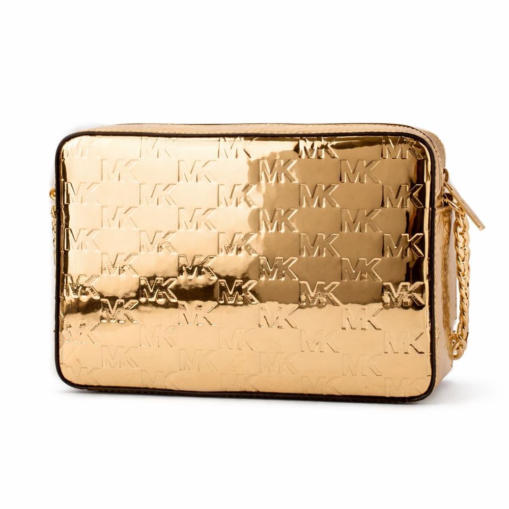Gold Canvas Shoulder Bag